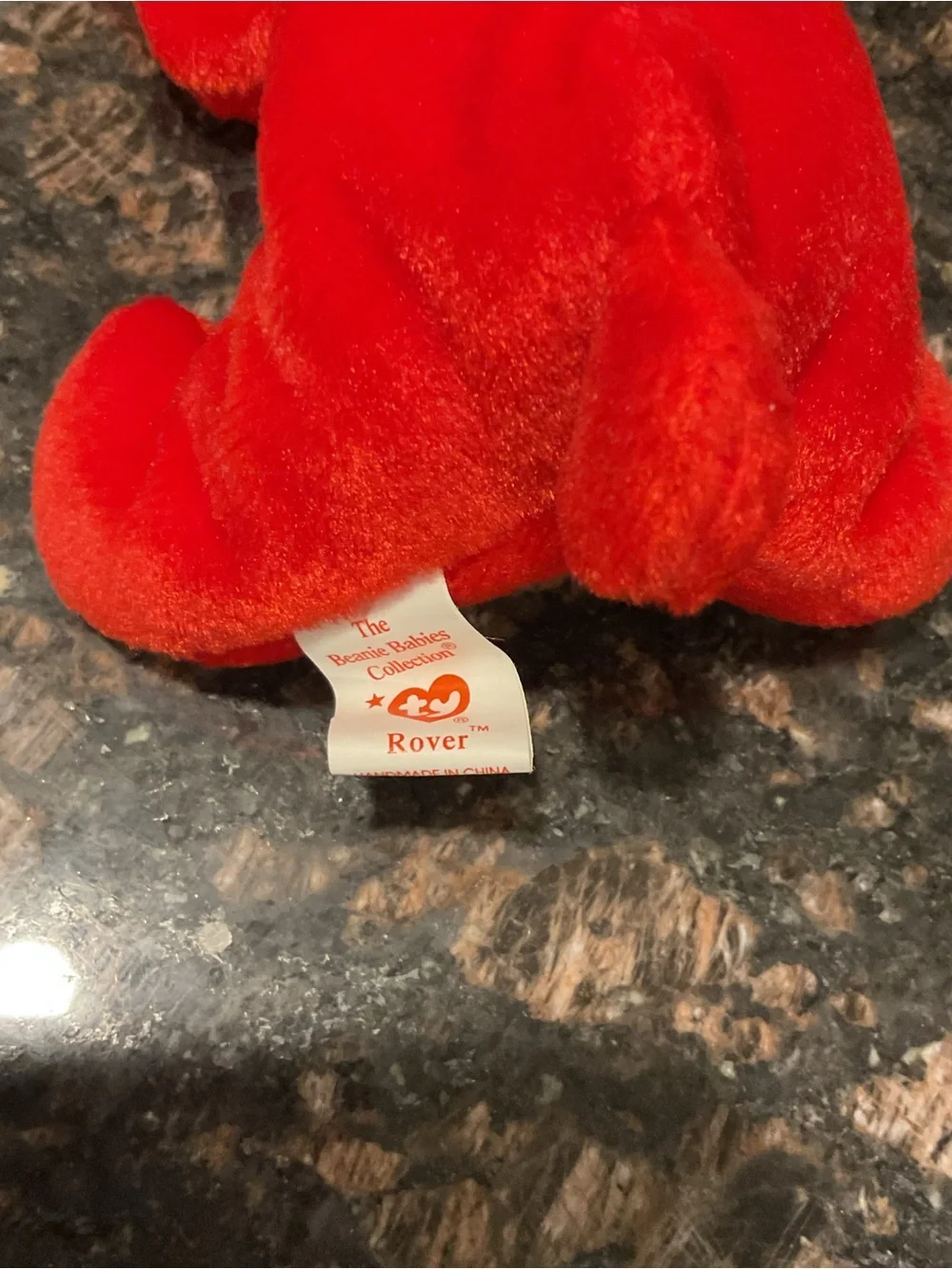 Ty Red Plush Dog Beanie Baby